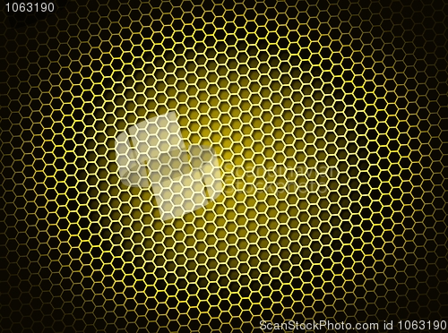 Image of Honeycomb Background Yellow