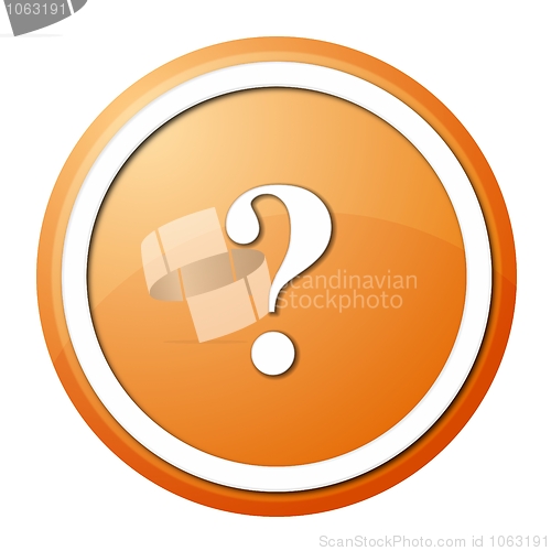 Image of orange question mark round button