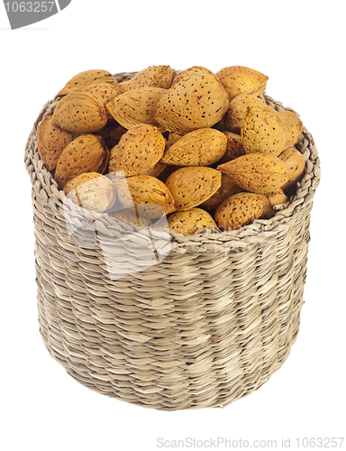 Image of Basket of unshelled almonds