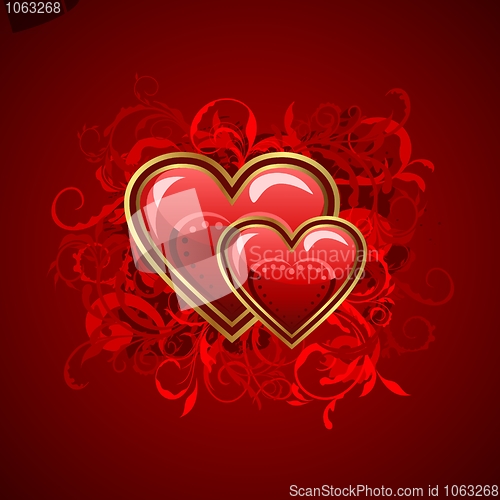 Image of Valentine greeting card with heart