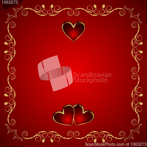Image of Valentine greeting card with heart