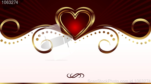 Image of romantic card for valentine's day