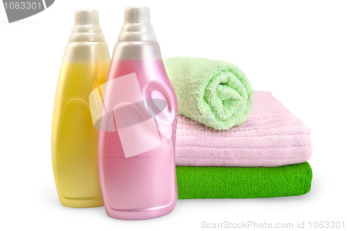 Image of Fabric softener with towels