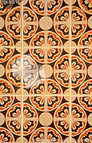 Image of Seamless tile pattern of ancient ceramic tiles