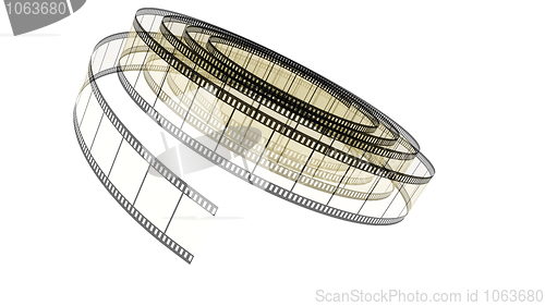 Image of Sepia Segment color film rolled down