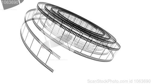 Image of White Segment color film rolled down