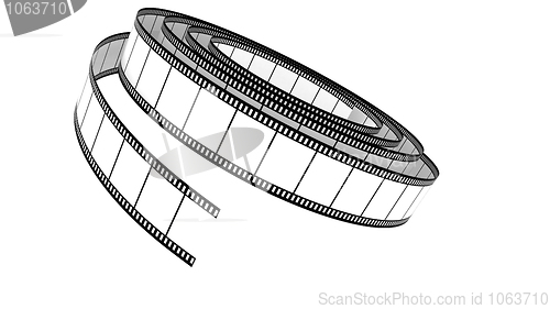 Image of White Segment color film rolled down