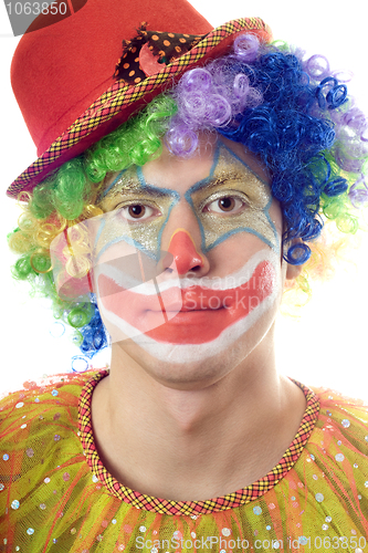 Image of Close-up portrait of a clown