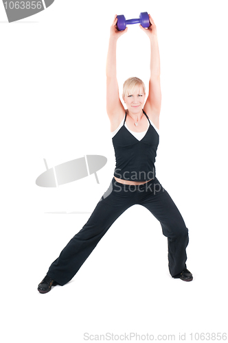 Image of Fitness instructor  isolated on white