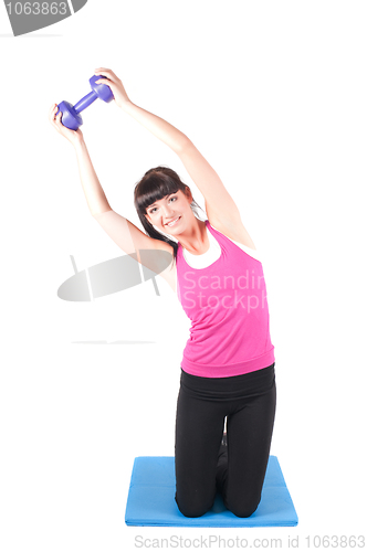 Image of Fitness instructor  isolated on white