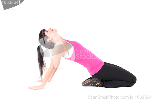 Image of Fitness instructor  isolated on white
