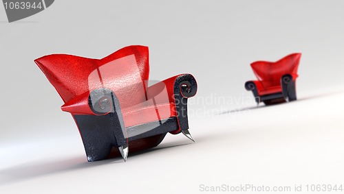 Image of modern sofa 3D rendering