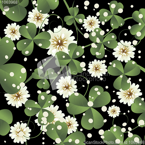 Image of Clover leaves background 