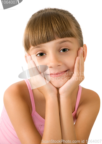 Image of The girl in a pink blouse