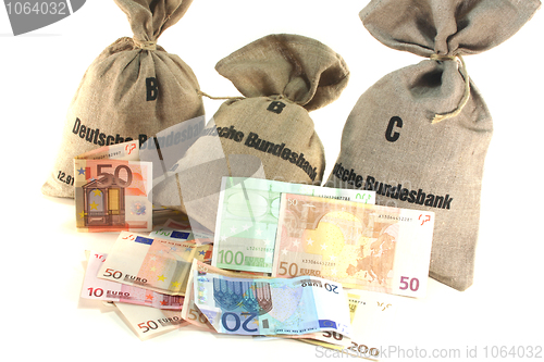 Image of Money bags with Euros