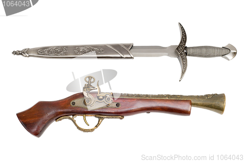 Image of Pistol and dagger