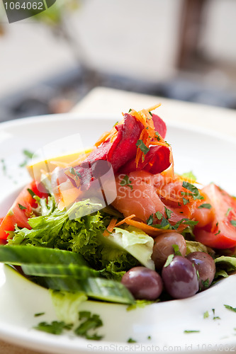 Image of Delicious smoked salmon salad