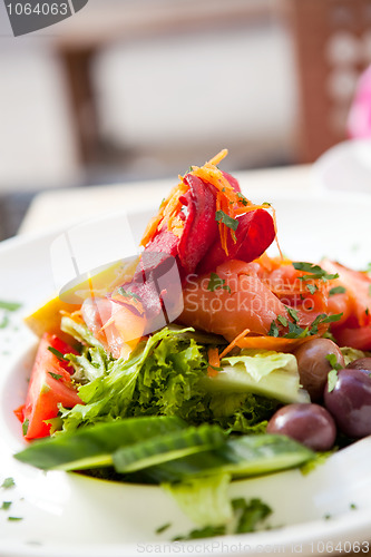 Image of Delicious smoked salmon salad