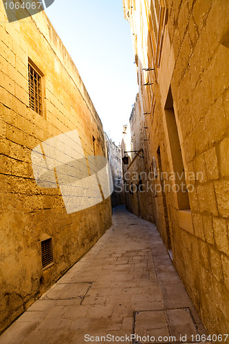 Image of Narrow street of Mdina, Malta