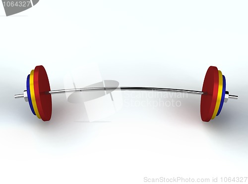 Image of 3D render of weightlifting weights