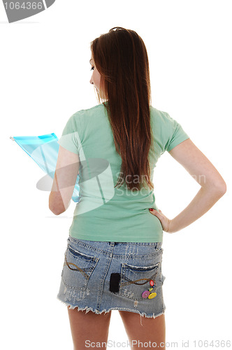 Image of Schoolgirl with notebook.