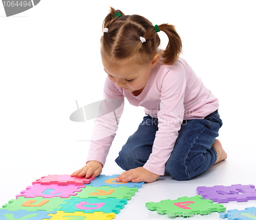 Image of Little girl with alphabet