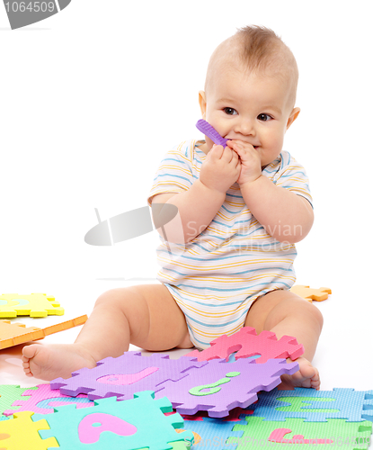 Image of Little boy with alphabet