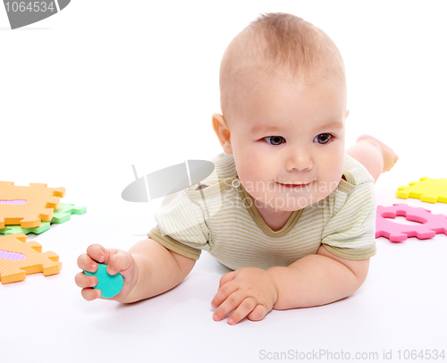 Image of Little boy with alphabet