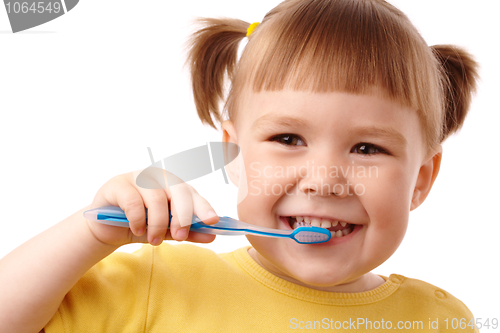 Image of Cute child with toothbrush
