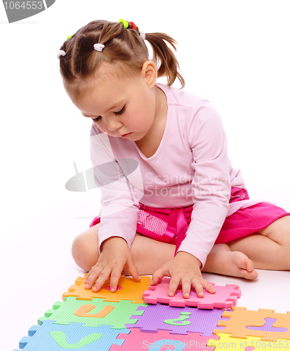 Image of Little girl with alphabet
