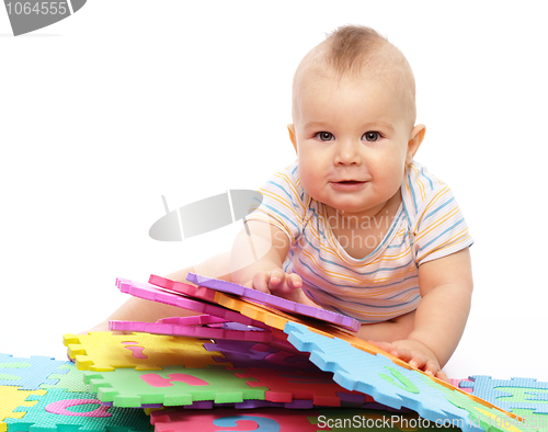 Image of Little boy with alphabet