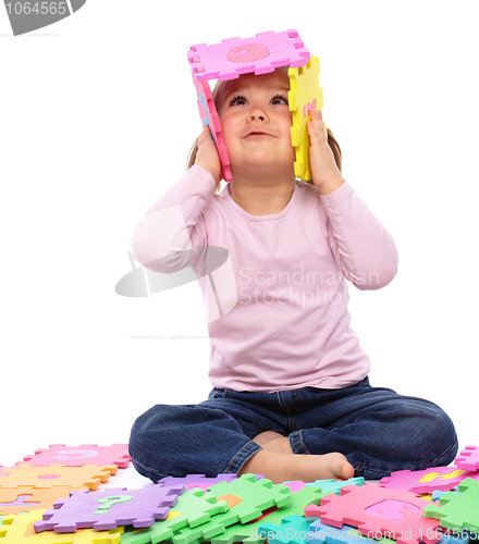 Image of Little girl with alphabet