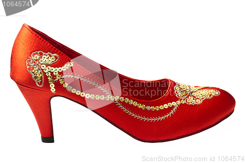 Image of Embroidered red shoes