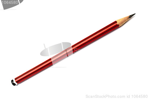 Image of Red pencil isolated on white 