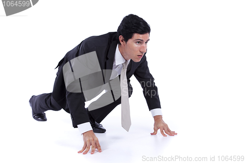 Image of Young modern busy businessman