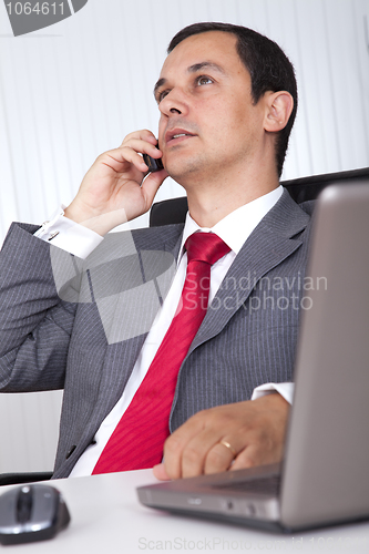 Image of Mature businessman working