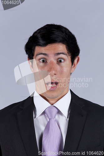 Image of Surprised businessman