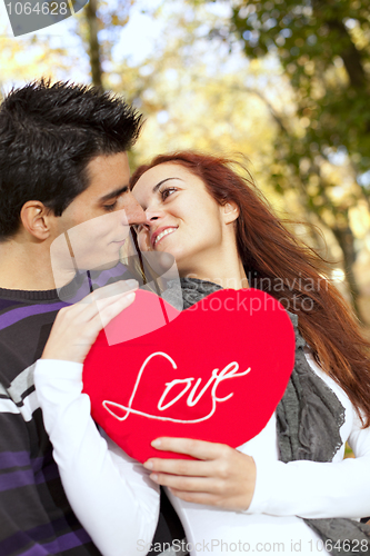 Image of Love and affection between a young couple