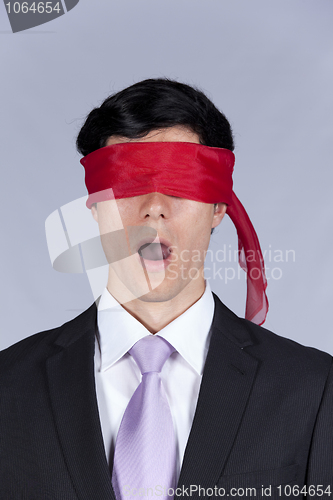 Image of blindfold businessman