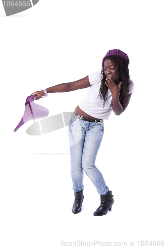 Image of Woman with a watering can