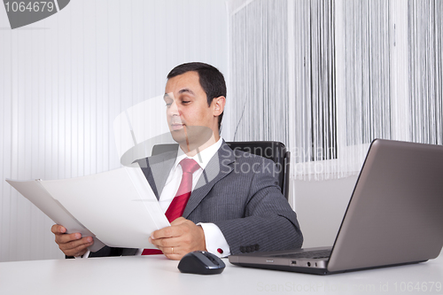 Image of Mature businessman working