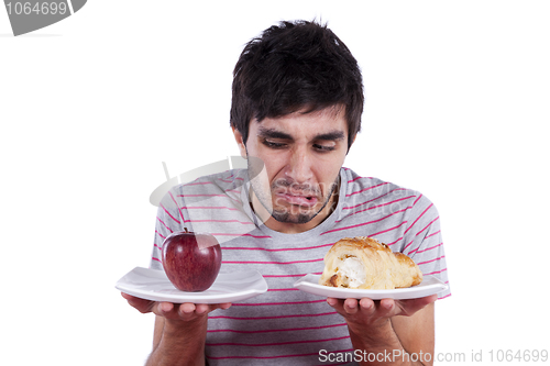Image of young man food decision 