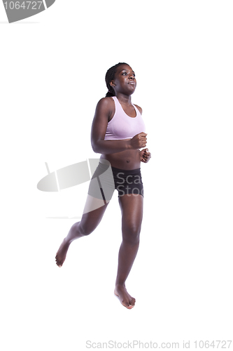 Image of African woman running