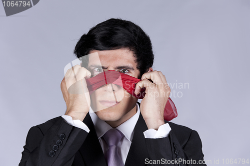 Image of Businessman curiosity