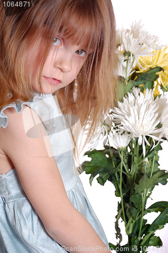 Image of girl with a bouquet