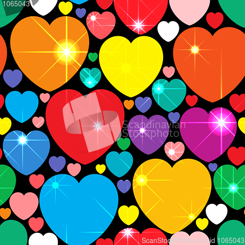 Image of Abstract background with multicolor hearts