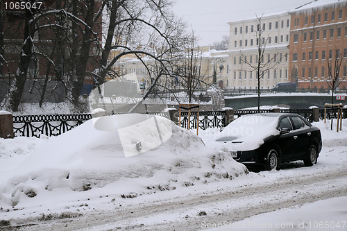 Image of Uncleaned Street in Saint-Petersburg