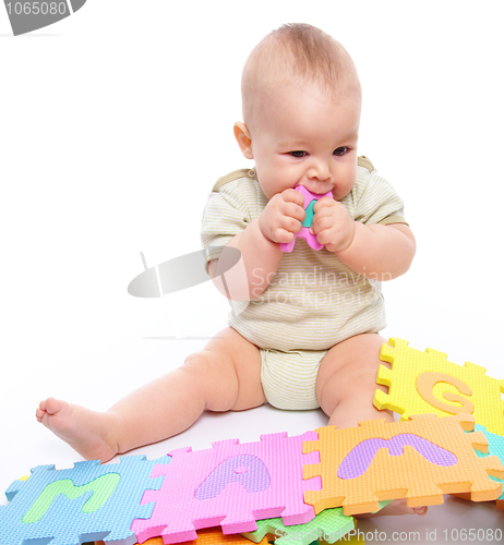 Image of Little boy with alphabet