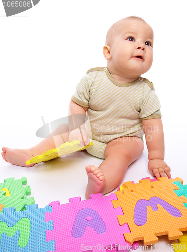 Image of Little boy with alphabet