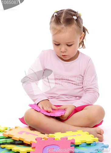 Image of Little girl with alphabet